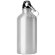 Botella de aluminio 500 ml brillante con mosquetón Plata metalizado