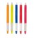 Bolígrafo ergonómico de colores con clip grabado