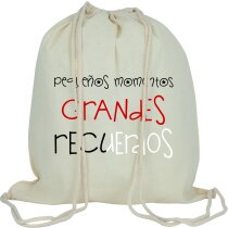 Mochila con cordones de algodón 100% personalizado