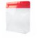 Neceser transparente de pvc con cremallera Rojo