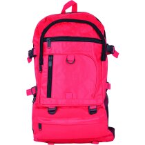Mochila de nylon y poliéster para trekking roja Mochila de nylon y poliéster para trekking roja