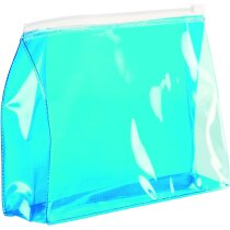 Neceser de PVC translúcido personalizado azul Neceser de PVC translúcido personalizado azul