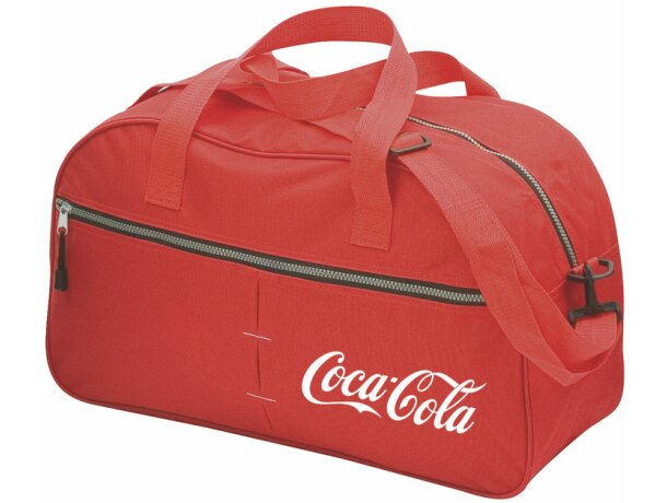 Bolsa de deporte de poliéster con cremallera gris personalizada