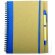 libreta a5 y boligrafo a juego en carton reciclado personalizada azul