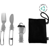 Cubiertos plegables acero 304 con bolsa RPET