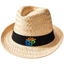 Sombrero de paja publicitario panamá tejido natural 46g cinta