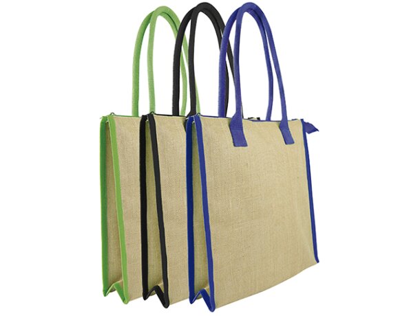 Bolsas térmicas publicitarias con cierre de cremallera de yute Indigene detalle 1