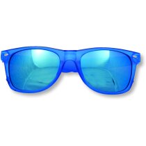 Gafas de sol de plástico con cristal espejo personalizada azul Gafas de sol de plástico con cristal espejo personalizada azul