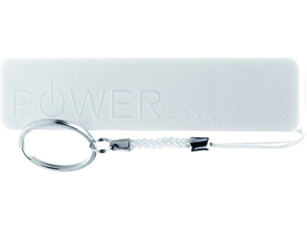 Batería externa con anilla para el llavero personalizada blanca Batería externa con anilla para el llavero personalizada blanca