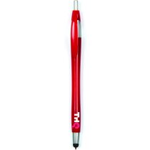 Bolígrafo acabado metalizado con puntero personalizado rojo Bolígrafo acabado metalizado con puntero personalizado rojo