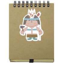 Libreta infantil indios personalizado