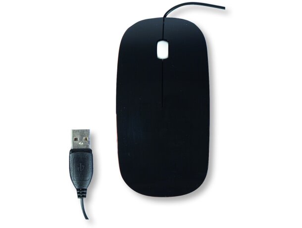 Ratón óptico de diseño elegante personalizado negro Ratón óptico de diseño elegante personalizado negro