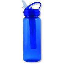 Bidón deportivo transparente con pajita personalizado azul Bidón deportivo transparente con pajita personalizado azul