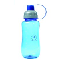 Botella de plástico transparente con medidor personalizada azul Botella de plástico transparente con medidor personalizada azul