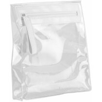 Neceser transparente con cremallera de colores personalizado negro