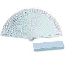 Abanico de madera con acabado lacado personalizado blanco Abanico de madera con acabado lacado personalizado blanco