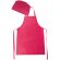 Set de delantal y gorro non woven Cook Fucsia