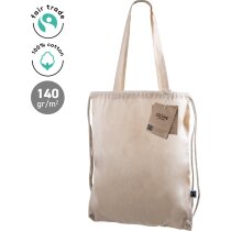 Bolsa mochila de algosón fairtrade stone