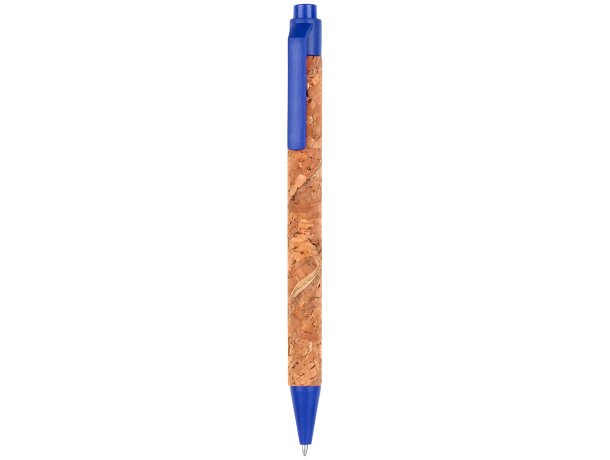 Bolígrafo ecológico retráctil cuerpo de corcho tinta azul detalle 10