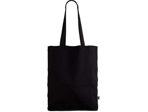 Bolsa algodón fairtrade cliff black detalle 2