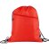 Mochila saco con cremallera frontal rPET 210D Climate Rojo