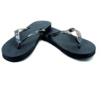 Chanclas de colores con tiras transparentes personalizada negra Chanclas de colores con tiras transparentes personalizada negra