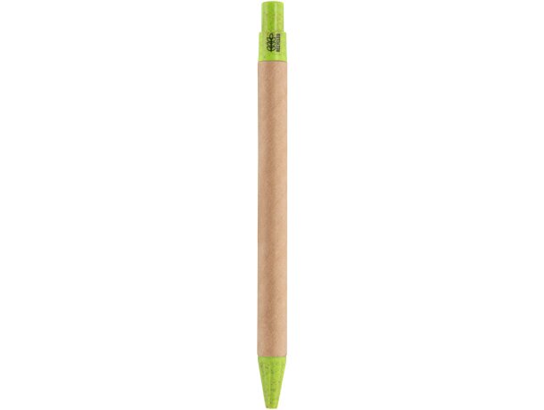 Bolígrafos ecológicos original cuerpo de cartón y fibra de trigo tinta azul Iund detalle 9
