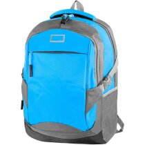 Mochila con refuerzos laterales personalizada azul