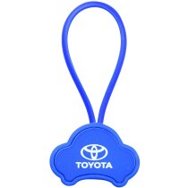 Llavero con forma de coche y correa personalizado azul Llavero con forma de coche y correa personalizado azul