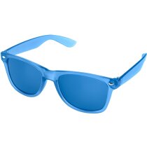 Gafas de sol de plástico con cristal espejo azul personalizado