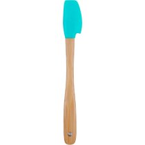 Paleta de bambú y silicona azul Paleta de bambú y silicona azul