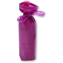 Bolsa de no tejido para 1 botella con lazo personalizada burdeos