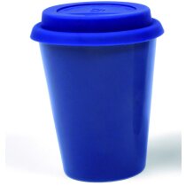 Taza de cerámica de colores con tapa personalizada azul Taza de cerámica de colores con tapa personalizada azul