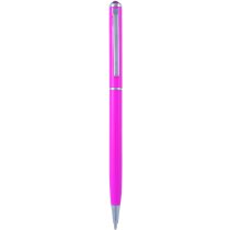 Bolígrafo de aluminio con cristal brillante personalizado fucsia Bolígrafo de aluminio con cristal brillante personalizado fucsia