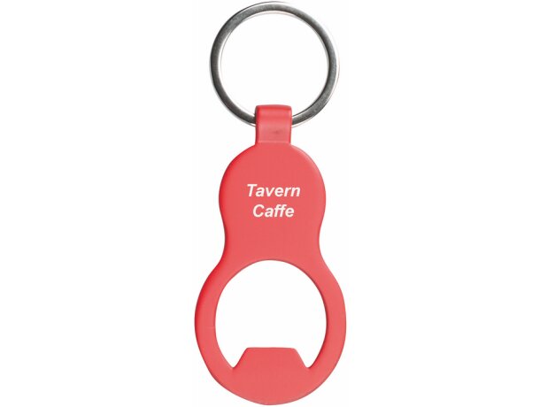 Llavero de aluminio mate con abridor personalizado