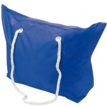 Bolsa de playa con asas largas de cuerda azul Bolsa de playa con asas largas de cuerda azul