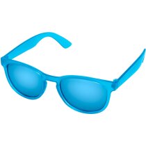 Gafas de sol de plástico varios colores grabado azul