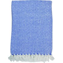 Manta de sofá en algodón 420 gr azul Manta de sofá en algodón 420 gr azul