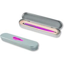 Estuche metálico ovalado para bolígrafo personalizado Estuche metálico ovalado para bolígrafo personalizado