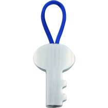 Llavero de llave personalizado correa de goma azul