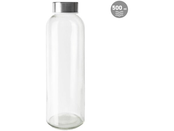 Botella de vidrio con tapón personalizada