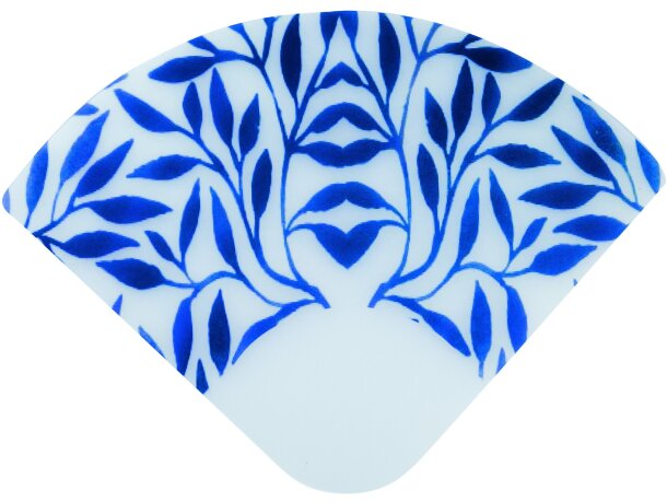 Abanico ligero de material glasspack personalizado azul Abanico ligero de material glasspack personalizado azul