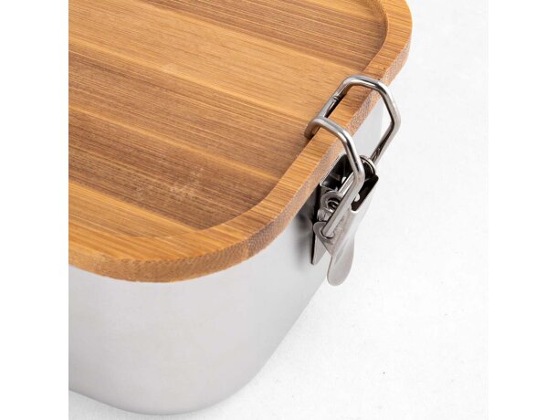 Fiambrera inox bambu papaya detalle 7