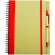 libreta a5 y boligrafo a juego en carton reciclado personalizada roja