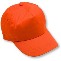 Gorra de algodón modelo básico cierre de velcro naranja Gorra de algodón modelo básico cierre de velcro naranja