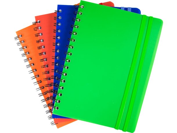 Libreta con tapas de polipropileno de colores barata