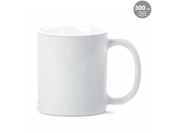 Taza de cerámica básica para calca vitrificable personalizada