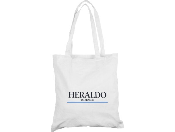 Bolsa de algodón con asas largas y resistentes blanca Bolsa de algodón con asas largas y resistentes blanca