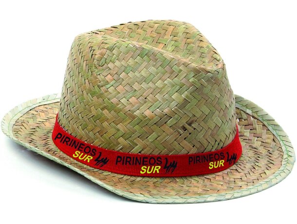 Sombrero de paja sencillo personalizado natural Sombrero de paja sencillo personalizado natural