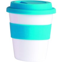 Vaso con tapa de silicona personalizado azul Vaso con tapa de silicona personalizado azul